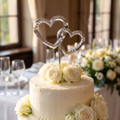 Electroplated Heart Cake Picks for Weddings