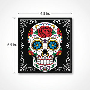 Day of the Dead Luncheon Napkins - 6.5 In. x 6.5 In. - Halloween Party Essentials