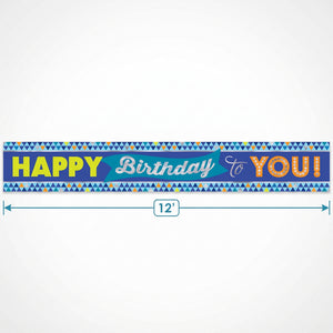 True Blue Happy Birthday Banner