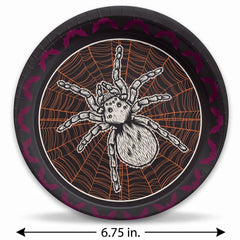 Spooky Halloween Haunted House 6.75" Round Paper Plates