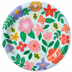 Spring Bloom Floral Paper Plates - 6.75"