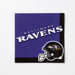 Baltimore Ravens NFL Luncheon Napkins - 6.5 In. x 6.5 In.