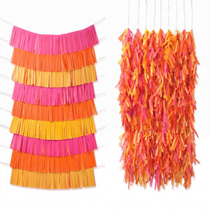 Vibrant Summer Throwback Fringe Wall Decor Kit
