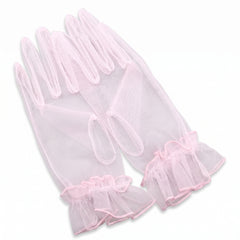 Pink Mesh Halloween Gloves - Adult Costume Accessory