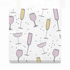 Elegant Cocktail Beverage Napkins - 5 In. X 5 In.