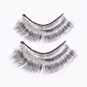 Sparkling Silver Self-Adhesive Tinsel Eyelashes