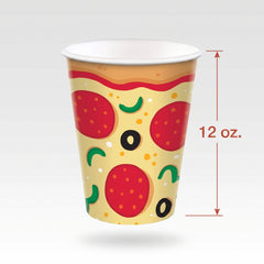 Pizza Party Paper Cups - 12oz, 20 Pack