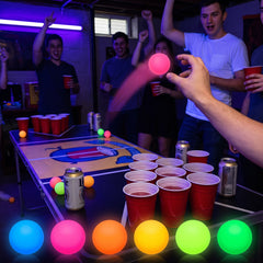 Neon Glow Beer Pong Balls - 6 Pack