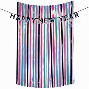 Starlight "Happy New Year" Fringe Backdrop & Banner Set
