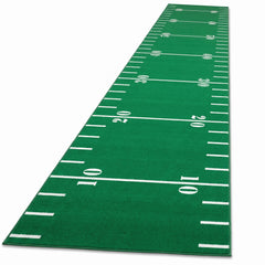 Football Field Floor Runner, 2x10 ft, Green Carpet for Sports Party Decor