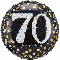 70th Birthday Sparkle Foil Balloon - 18 Inch