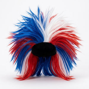 Colorful Crazy Red, White, and Blue Team Spirit Wig