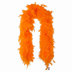 Vibrant Orange Feather Boa - 72" Costume Accessory