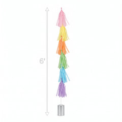 Pastel Tassel Balloon Weight Tail, 6 ft