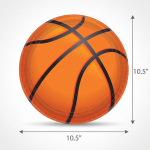 Slam Dunk Basketball Paper Plates - 10.5"