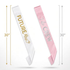 "Future Mrs." & "Bride Tribe" Bachelorette Sash Set, 6-Pack