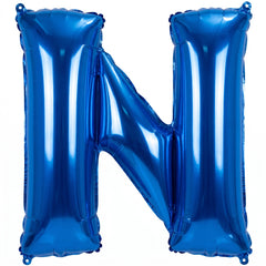 Royal Blue Letter N Foil Balloon