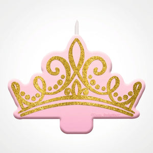 Glitter Princess Crown Birthday Candle