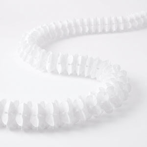 Frosty White Tissue Paper Garland - 12 ft