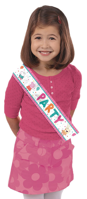 Peppa Pig Confetti Birthday Party Sash