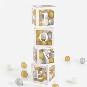 "Love" Wedding Balloon Box Kit with Latex Balloons
