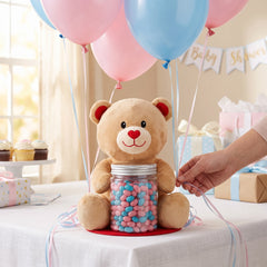 Adorable Bear Plush Balloon Weight with Jar Accessory