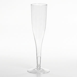 Big Party Pack Clear Plastic Champagne Flutes, 5.5 oz, 20 Pack