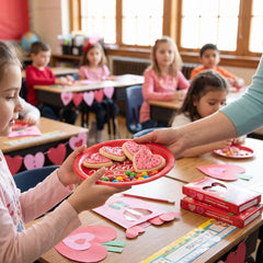 Happy Valentine's Day 8.5" Round Paper Plates