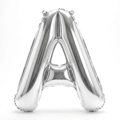Silver Letter "A" Foil Balloon - Metallic Finish