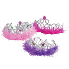 Tiaras W/Boa - 12 Count