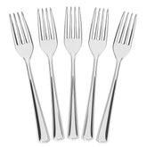 Unleashed - Heavy Duty Clear Plastic Forks | 50 Count