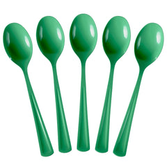 Emerald Plastic Spoons | 25 Count