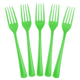 Heavy Duty Lime Green Plastic Forks | 100 Count