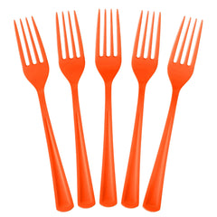 Orange Plastic Forks | 25 Count