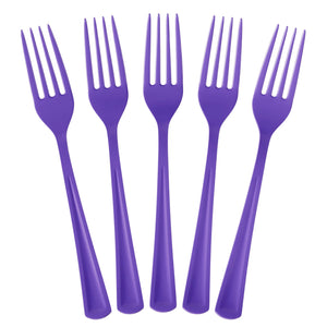 Purple Plastic Forks | 25 Count