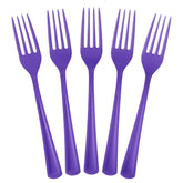 Unleashed - Heavy Duty Purple Plastic Forks | 50 Count