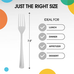 Heavy Duty White Plastic Forks | Case of 1200