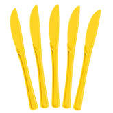 Heavy Duty Yellow Plastic Knives | 100 Count