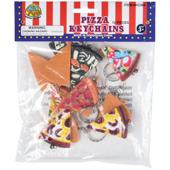 Pizza Keychains - 12 Count
