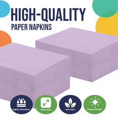 Lavender Beverage Napkins | Case of 3600