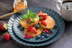 10.5 In. Scalloped Paper Plates - Slate Blue | 10 Count