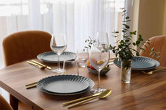 10.5 In. Scalloped Paper Plates - Slate Blue | 10 Count
