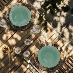 12 Oz. Mint/Gold Petal Bowls | 120 Count