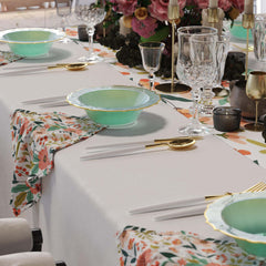 12 Oz. Mint/Gold Petal Bowls | 120 Count