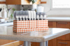 Clear Cutlery Caddy Combo - Gingham