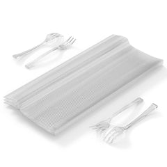 Exquisite Clear Plastic Tasting Forks 100 Count - 4 in.