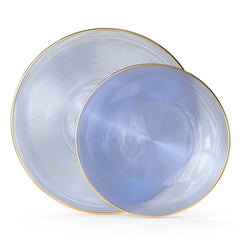 7 Inch and 10 Inch Luster Plate Combo 15|15 - Blue