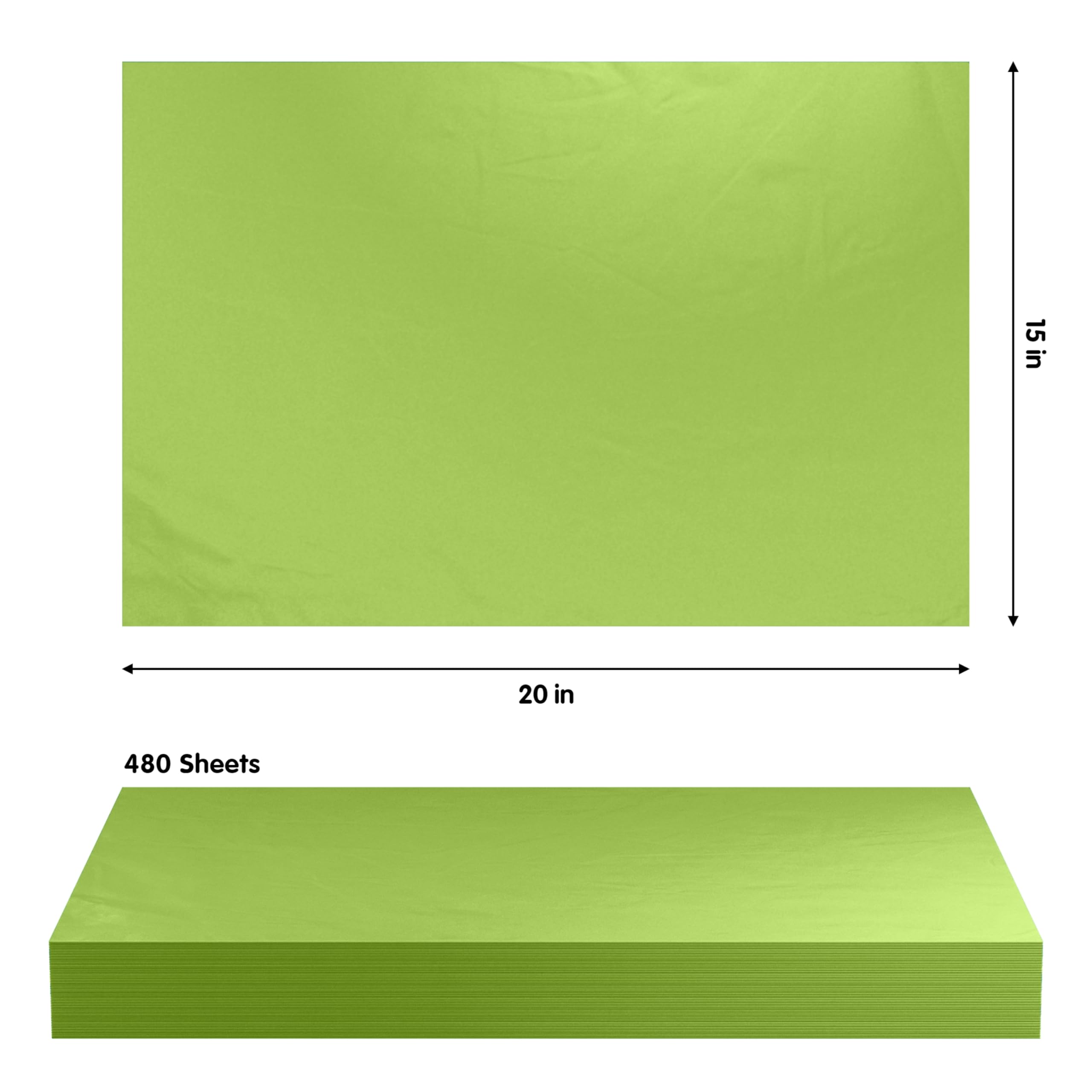 LIME TISSUE REAM 15"X 20"- 480 SHEETS