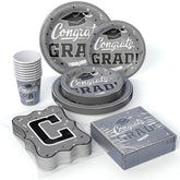 White/Silver Graduation Combo Pack | Service For 8