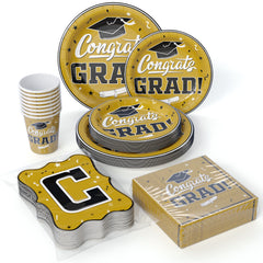 Gold/White Graduation Combo Pack | Service For 8